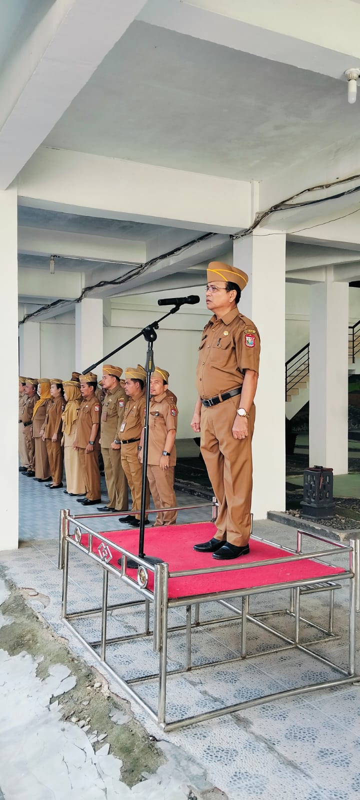Memasuki Masa Purna Tugas, Asisten Administrasi dan Umum Setdako Tanjungbalai Pimpin Apel.  (Dok-Foto)