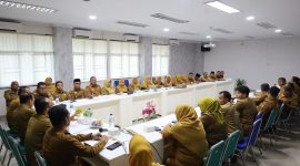 Rakor Bersama Camat dan Lurah Bahas Pengelolaan Perpustakaan Kelurahan Wujudkan Gerakan Gemar Membaca dan Penguatan Literasi di Kota Tanjungbalai.  (Dok-Foto)