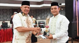 Wakil Bupati Tapanuli Tengah, Mahmud Efendi di Gedung Olahraga (GOR) Pandan pada Senin 25 Mei 2026. Setelah melalui kompetisi yang ketat antar 17 kecamatan (Dok-Poto)