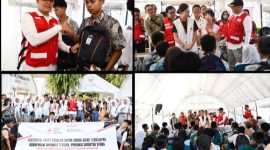Wakil Bupati Tapanuli Tengah, Mahmud Efendi bersama perwakilan dari Hongkong Red Cross (Palang Merah Hongkong) dan PMI Sumatera Utara pada Kamis 4 Juni 2026 (Dok-Poto)