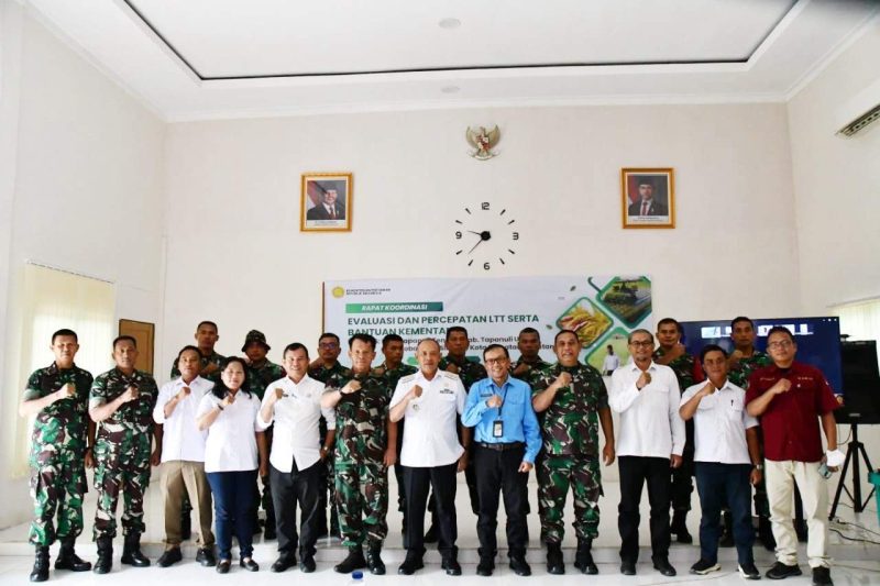 Kementerian Pertanian (Kementan) melalui Badan Perakitan dan Modernisasi Pertanian (Pusat Perakitan dan Modernisasi Pertanian Tanaman Pangan) pada Rabu 10 Juni 2026 di Aula Makodim 0211/TT menggelar Rapat Koordinasi (Rakor) Evaluasi dan Percepatan Luas Tambah Tanam (LTT) (Dok-Poto)