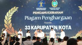 Penghargaan tersebut diserahkan saat menghadiri acara Peresmian Pos Bantuan Hukum (Posbankum) Desa/Kelurahan se-Provinsi Sumatera Utara (Dok-Poto)