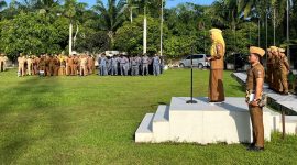 Pimpin Apel Pemerintahan, Sekda Kota Tanjungbalai Ingatkan ASN Pentingnya Disiplin, Inovasi dan Integritas Dalam Pelayanan Publik Kepada Masyarakat. (Dok-Foto)