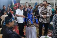 Pemko Tanjungbalai Gelar Upah-upah dan Tepung Tawar Danlanal TBA Letkol Laut (P) Sigit Ryanto. (Dok-Foto)