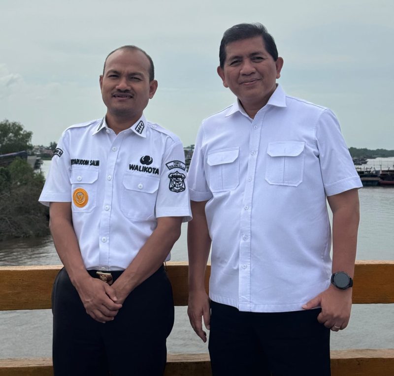Percepat NPGT dan Sertifikasi Aset, Wali Kota Mahyaruddin Salim Bersama Kepala Kanwil BPN Provsu Meninjau Sejumlah Pulau-pulau Milik Pemko Tanjungbalai.(Dok-Foto)