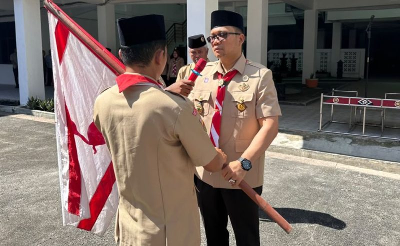 Wakil Wali Kota Muhammad Fadly Abdina Melepas Keberangkatan 34 Kontingen Pramuka Tanjungbalai Ikuti Jamnas XII di Cibubur.(Dok-Foto)