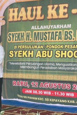 Wakil Wali Kota Tanjungbalai Hadiri Haul ke-25 Allahuyarham Syekh H Mustafa BS Rokan.