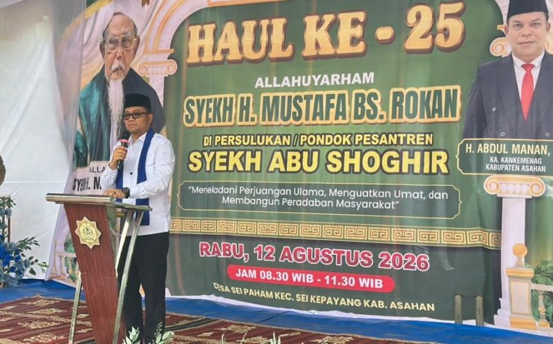 Wakil Wali Kota Tanjungbalai Hadiri Haul ke-25 Allahuyarham Syekh H Mustafa BS Rokan.(Dok-Foto)
