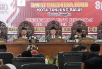 Wali Kota dan Wakil Wali Kota Tanjungbalai Hadiri Paripurna DPRD Dengarkan Pidato Kenegaraan Presiden Prabowo, Pemko Tanjungbalai Selaraskan Program Pusat dengan Daerah.(Dok-Foto)