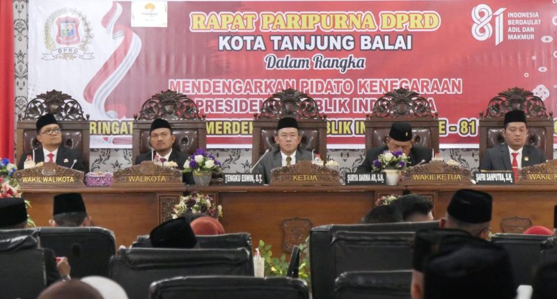 Wali Kota dan Wakil Wali Kota Tanjungbalai Hadiri Paripurna DPRD Dengarkan Pidato Kenegaraan Presiden Prabowo, Pemko Tanjungbalai Selaraskan Program Pusat dengan Daerah.(Dok-Foto)