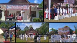 Camat Sibabangun Romulus Manullang Pimpin Upacara Pengibaran Bendera di halaman kantor camat sibabangun (Dok-Poto)