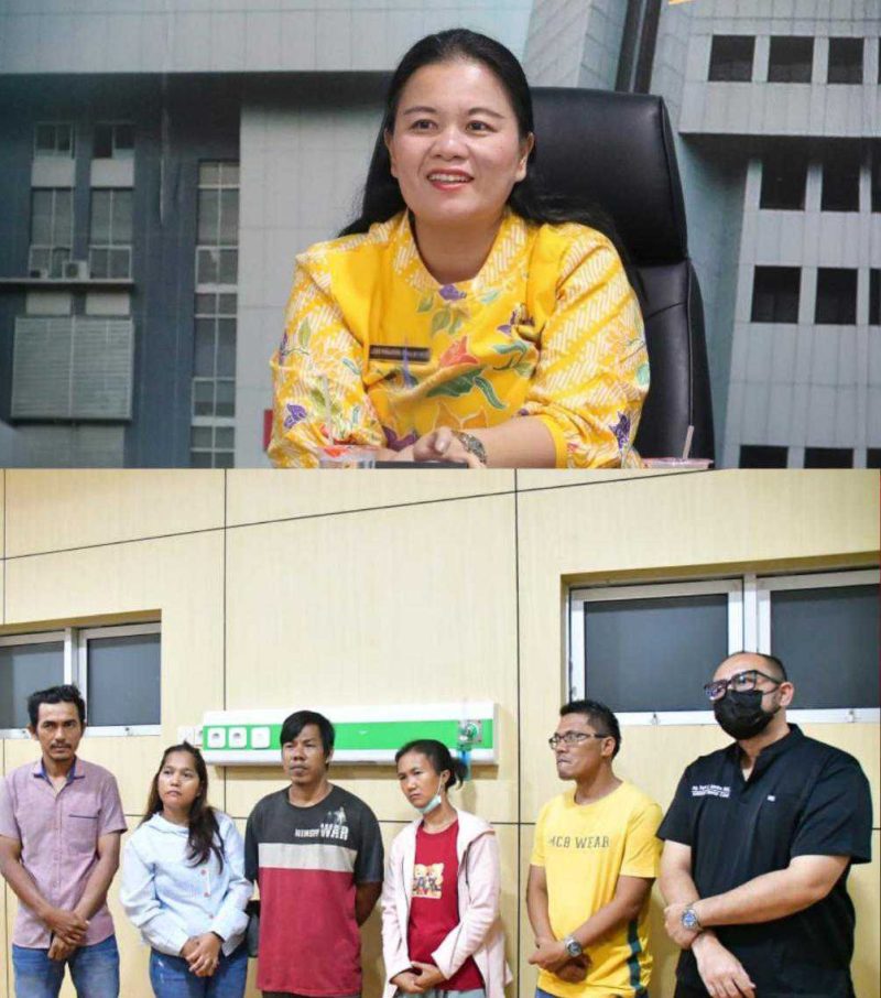 Orang tua bayi berusia enam bulan yang saat ini menjalani perawatan di RSUD Pandan (Dok-Poto)
