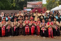 Beri Motivasi, Wali Kota Mahyaruddin Salim Sambangi Kontingen Jamnas XII Kota Tanjungbalai di Cibubur.(Dok-Foto)