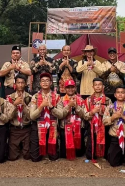 Beri Motivasi, Wali Kota Mahyaruddin Salim Sambangi Kontingen Jamnas XII Kota Tanjungbalai di Cibubur