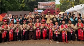 Beri Motivasi, Wali Kota Mahyaruddin Salim Sambangi Kontingen Jamnas XII Kota Tanjungbalai di Cibubur.(Dok-Foto)
