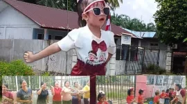 TK, KB, Ceria Desa Sihapas, Suka Bangun, Tapanuli Tengah, Sumatra Utara Seperti tahun-tahun sebelumnya, masyarakat di berbagai daerah akan memeriahkan momen bersejarah ini dengan berbagai kegiatan (Dok-Poto)