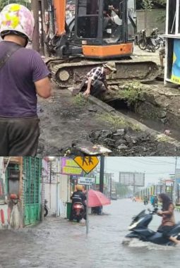 Guna Memperlancar Aliran Air Hujan Yang Mengakibatkan Banjir Hingga ke Jalan Raya, Pemko Tanjungbalai Akan Bongkar Trotoar di Kawasan Inti Kota