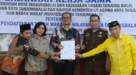 Wakil Wali Kota Tanjungbalai Muhammad Fadly Abdina mengikuti acara Penandatanganan Nota Kesepahaman dan Perjanjian Kerja Sama (PKS). (Dok-Foto)