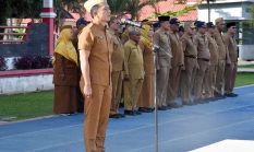 Pimpin Apel Gabungan ASN Tapteng, Kaban Kesbangpol Budi Joniar Tekankan Disiplin