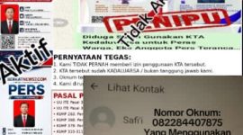dwtvnews7.com, Sehubungan dengan beredarnya informasi dan pemberitaan yang menyebutkan adanya oknum yang diduga menggunakan. ID CARD / KTA atas nama Damianus Waruwu (Mantan Pimpinan Redaksi http://detikpk.com (Dok-Poto)