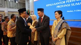 Wakil Wali Kota Tanjungbalai Hadiri Pengukuhan Ameriza Ma’ruf Moesa Sebagai Kepala Perwakilan BI Sumut.(Dok-Foto)