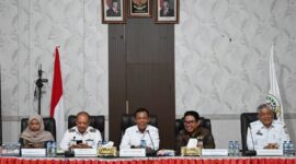 Kegiatan yang difokuskan pada pemulihan tata kelola kepegawaian pascabencana secara hibrid berlangsung di Ruang Rapat Cendrawasih Kantor Bupati di Pandan (Dok-Poto)