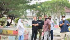 Wali Kota Mahyaruddin Tinjau Sejumlah Infrastruktur Perkotaan Terpadu: Drainase Pasar Bahagia - Taman Sudirman - Perbaikan Jalan Saidi Muli Pulo Simardan.(Dok-Foto)