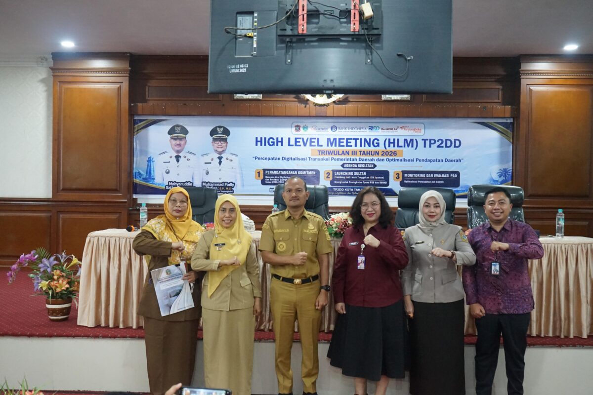 Hadiri dan Buka HLM TP2DD Kota Tanjungbalai Triwulan III Tahun 2026, Wali Kota Mahyaruddin Salim: Seluruh OPD Pengampu Pendapatan Perkuat Komitmen Percepatan Digitalisasi Transaksi Daerah.(Dok-Foto)