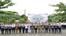Mahmud Efendi, SH., menghadiri Apel Gelar Pasukan Operasi Kepolisian Kewilayahan Patuh Toba 2026 yang digelar oleh Polres Tapanuli Tengah di Lapangan Mako Polres Tapteng (Dok-Poto)