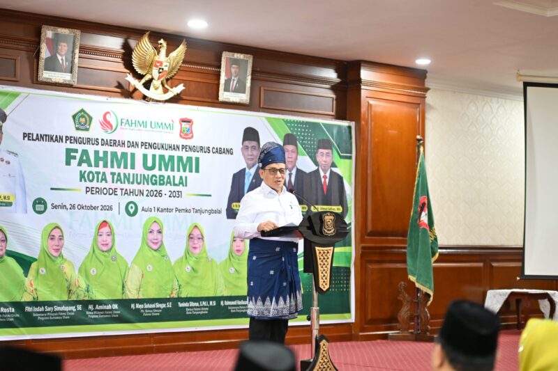 Wali Kota Tanjungbalai Dampingi Wamenag RI Romo Muhammad Syafi'i Hadiri Pelantikan Fahmi Ummi Kota Tanjungbalai Periode 2026-2031.(Dok-Foto)