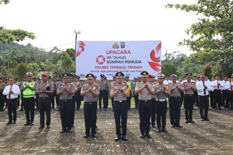Polres Tapteng Gelar Upacara Peringatan Hari Sumpah Pemuda ke-98 Tahun 2026