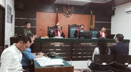 Proses persidangan PT Samera Kani Sentosa menggugat oknum Customer di Pengadilan Negeri Kisaran (Fhoto dok)