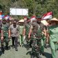 Kepala Staf TNI Angkatan Darat (KASAD), Jenderal TNI Maruli Simanjuntak bersama Pangdam I BB Mayjen TNI Hendy Antariksa dan Bupati Tapteng Masinton Pasaribu meresmikan jembatan modular tipe 21 di Desa Lubuk Ampolu, Kecamatan Badiri (Dok-Poto)