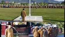 Mahmud Efendi pada Senin 6 Juli 2026 memimpin Apel Pagi Gabungan Aparatur Sipil Negara.(Dok-Poto)