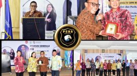Masinton Pasaribu, SH, MH, pada hari Kamis, 9 Juli 2026 menghadiri Studium Generale (Kuliah Umum) yang digelar di Kampus Sekolah Tinggi Kelautan dan Perikanan (STPK) Matauli Pandan (Dok-Poto)