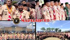 Pelaksana Tugas (Plt.) Kepala Dinas Pemuda dan Olahraga Kabupaten Tapanuli Tengah (Tapteng), Jones Sunaryo Siburian, SE., bersama Ketua Kwartir Cabang Gerakan Pramuka Tapanuli Tengah, Drs. Hikmal Batubara (Dok-Poto)