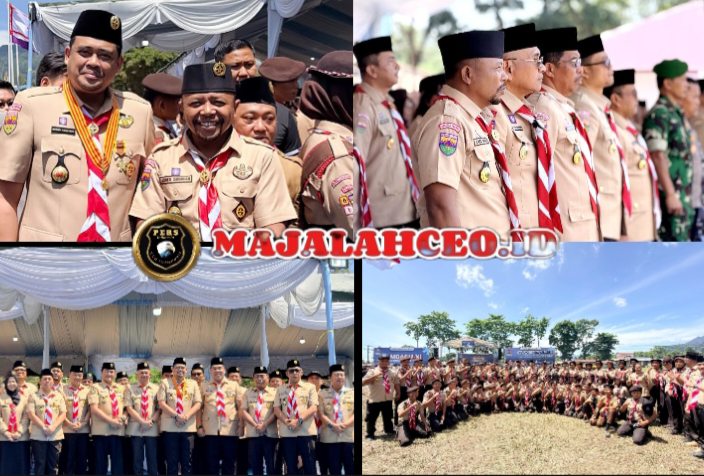 Pelaksana Tugas (Plt.) Kepala Dinas Pemuda dan Olahraga Kabupaten Tapanuli Tengah (Tapteng), Jones Sunaryo Siburian, SE., bersama Ketua Kwartir Cabang Gerakan Pramuka Tapanuli Tengah, Drs. Hikmal Batubara (Dok-Poto)