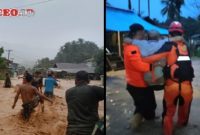 Badan Penanggulangan Bencana Daerah (BPBD) Kabupaten Tapanuli Tengah langsung bergerak cepat menerjunkan personel untuk mengevakuasi warga dan memantau kondisi lapangan (Dok-Poto)