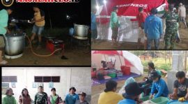 Dinas Sosial Tapteng, Mariati Simanullang, SE, MM, Dinas Sosial langsung membuka posko dapur umum pada Sabtu 18 Juli 2026 di Aula Gereja HKBP Sipange (Dok-Poto)