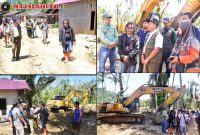 Nelwan Harahap, meninjau langsung lokasi penanganan Sungai Silaga-laga di Kelurahan Sipange, Kecamatan Tukka (Dok-Poto)