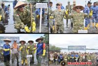 Mahmud Efendi, pada Minggu 26 Juli 2026, menghadiri aksi penanaman 2.000 bibit mangrove yang berlokasi di Muara Siput (Dok-Poto)