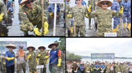 Mahmud Efendi, pada Minggu 26 Juli 2026, menghadiri aksi penanaman 2.000 bibit mangrove yang berlokasi di Muara Siput (Dok-Poto)