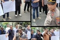 Aksi ini menuntut Pemko Sibolga agar tindak tegas Oknum yang mengusir wartawan saat menjalankan tugasnya sebagai jurnalis (Dok-Poto)