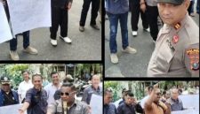 Aksi ini menuntut Pemko Sibolga agar tindak tegas Oknum yang mengusir wartawan saat menjalankan tugasnya sebagai jurnalis (Dok-Poto)