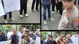 Aksi ini menuntut Pemko Sibolga agar tindak tegas Oknum yang mengusir wartawan saat menjalankan tugasnya sebagai jurnalis (Dok-Poto)