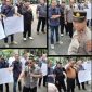 Aksi ini menuntut Pemko Sibolga agar tindak tegas Oknum yang mengusir wartawan saat menjalankan tugasnya sebagai jurnalis (Dok-Poto)