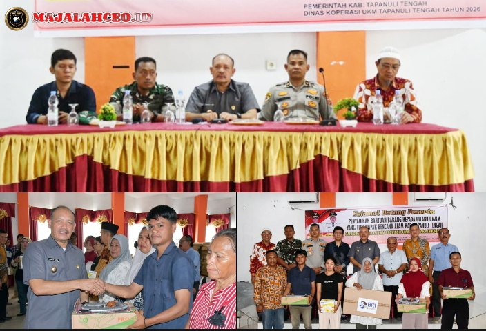 Penyerahan bantuan ini dilangsungkan di Aula Dinas Kesehatan Kabupaten Tapanuli Tengah pada Jumat 31 Juli 2026 (Dok-Poto)