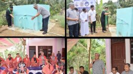 Drs. Binsar TH Sitanggang, MSP, bersama Uskup Sibolga, Mgr. Fransiskus Tuaman Sasfo Sinaga, pada Sabtu 1 Agustus 2026 menghadiri acara serah terima bangunan pipanisasi air bersih untuk masyarakat Lobu Singkam (Dok-Poto)
