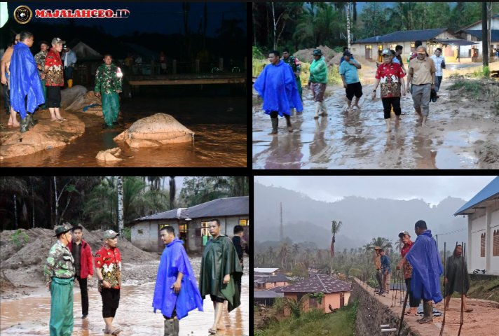 Masinton Pasaribu, SH., MH., meninjau langsung lokasi banjir di Kelurahan Sipange Kecamatan Tukka pada Minggu 2 Agustus 2026 (Dok-Poto)