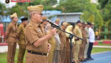 Apel gabungan ini turut dihadiri oleh para Asisten di lingkungan Sekretariat Daerah Kabupaten Tapteng (Dok-Poto)